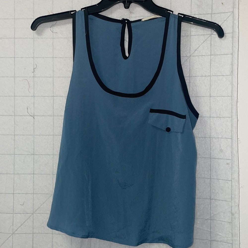 Blue with black trim tank.